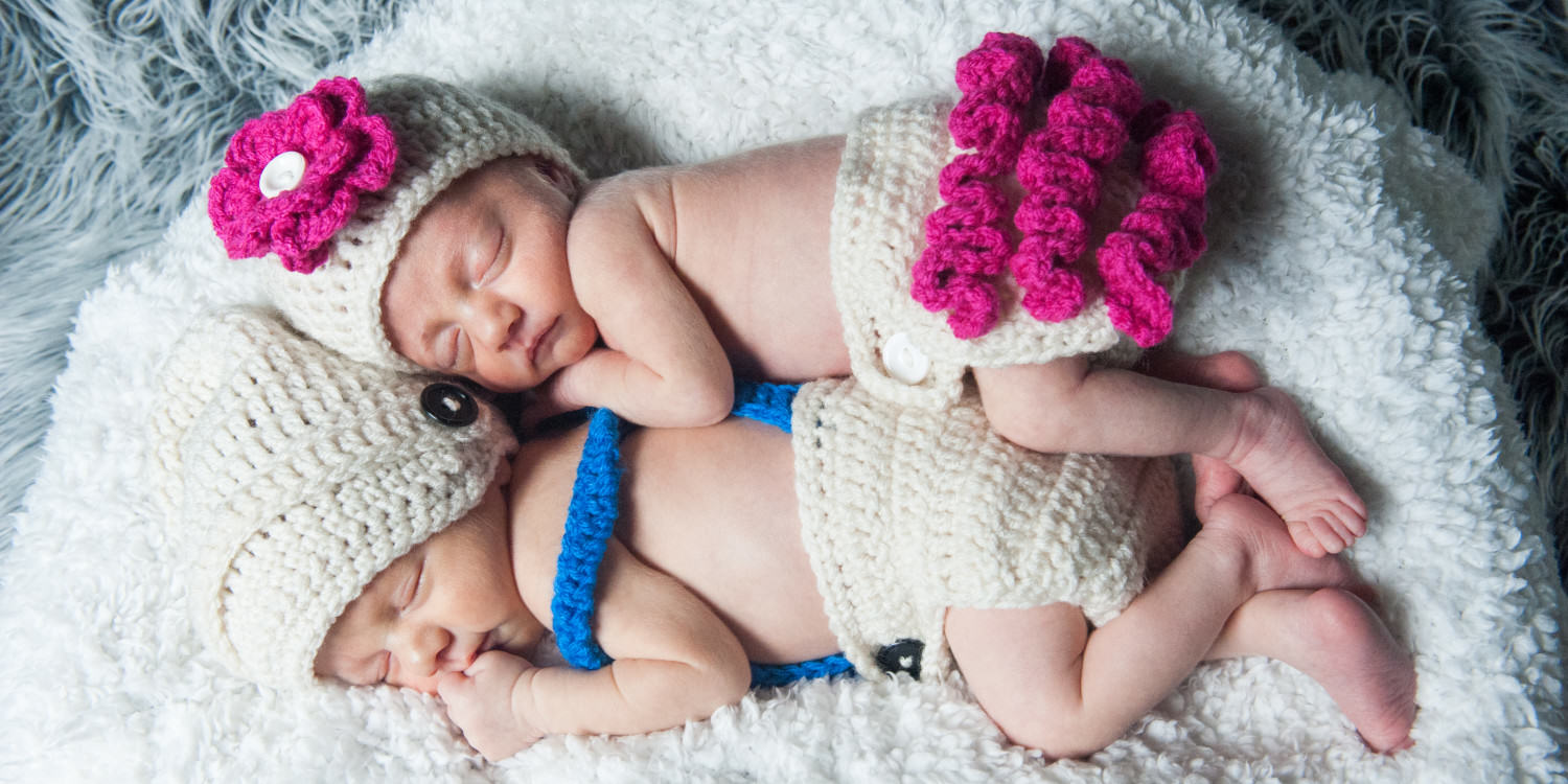 Bakersfield infant twin photography