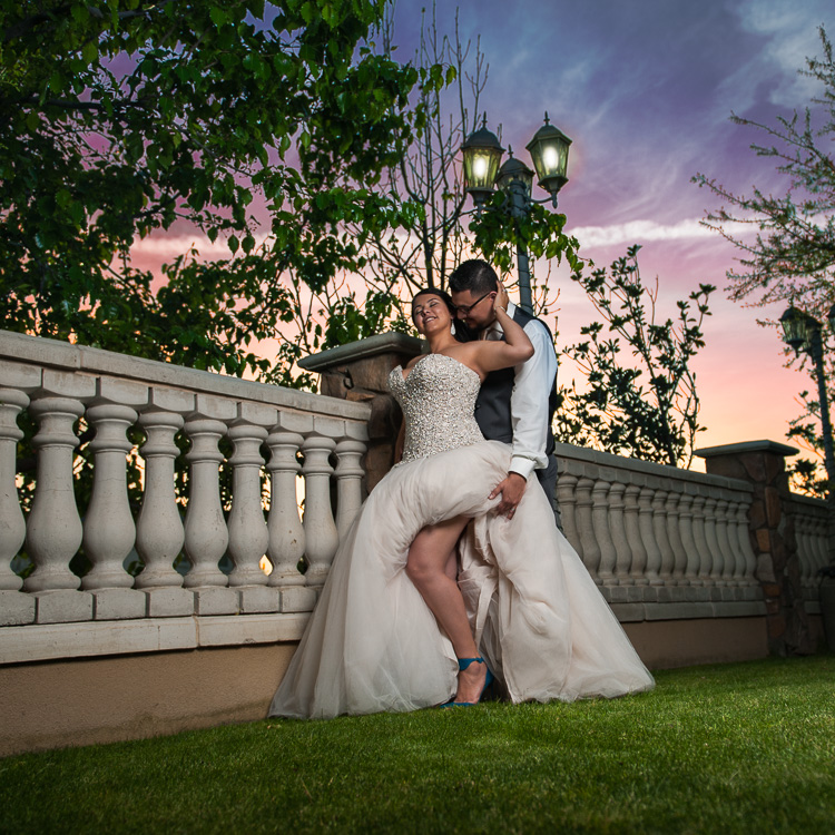 El Tango Sunset Wedding Photograph of Newlyweds